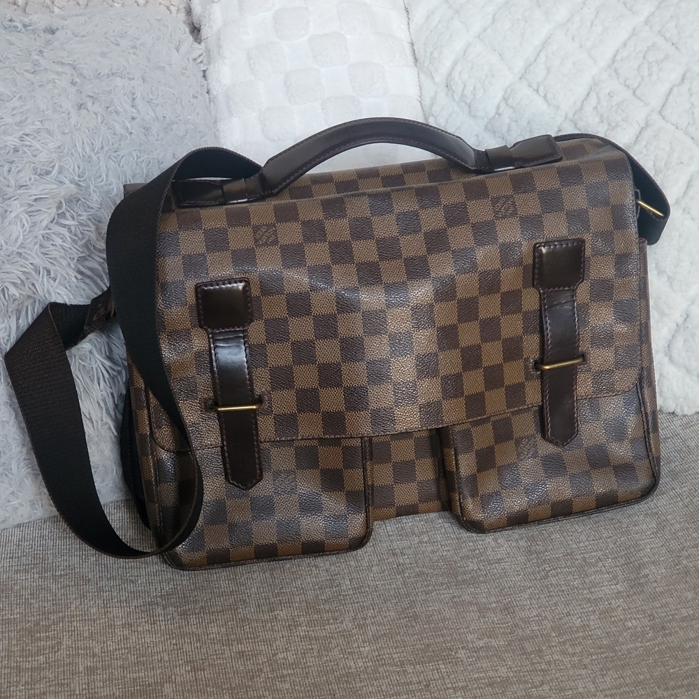 Louis Vuitton Broadway Damier Ebene Canvas Shouder Bag. Authentic w/COA.